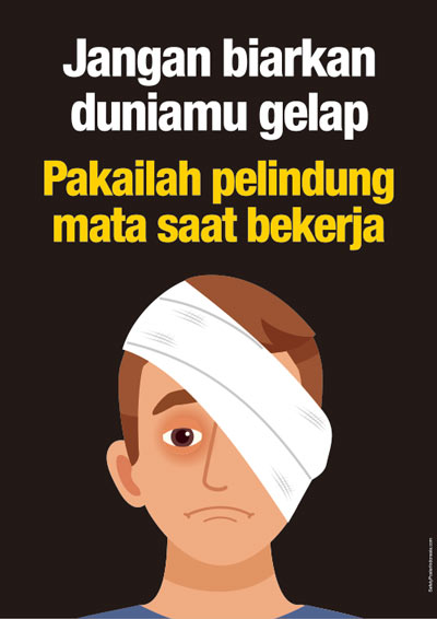 Pakailah pelindung mata saat bekerja